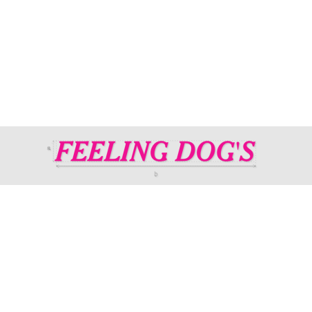 Découpe de lettres : "FEELING DOG'S"