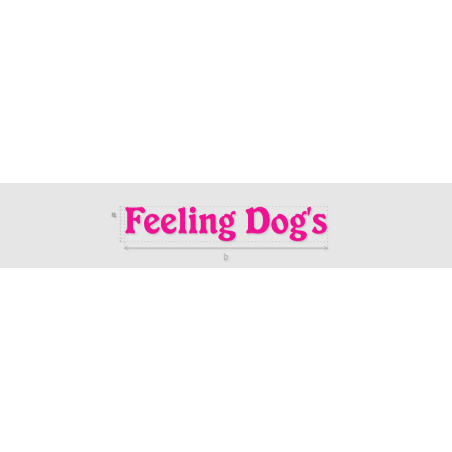 Découpe de lettres : "Feeling Dog's"