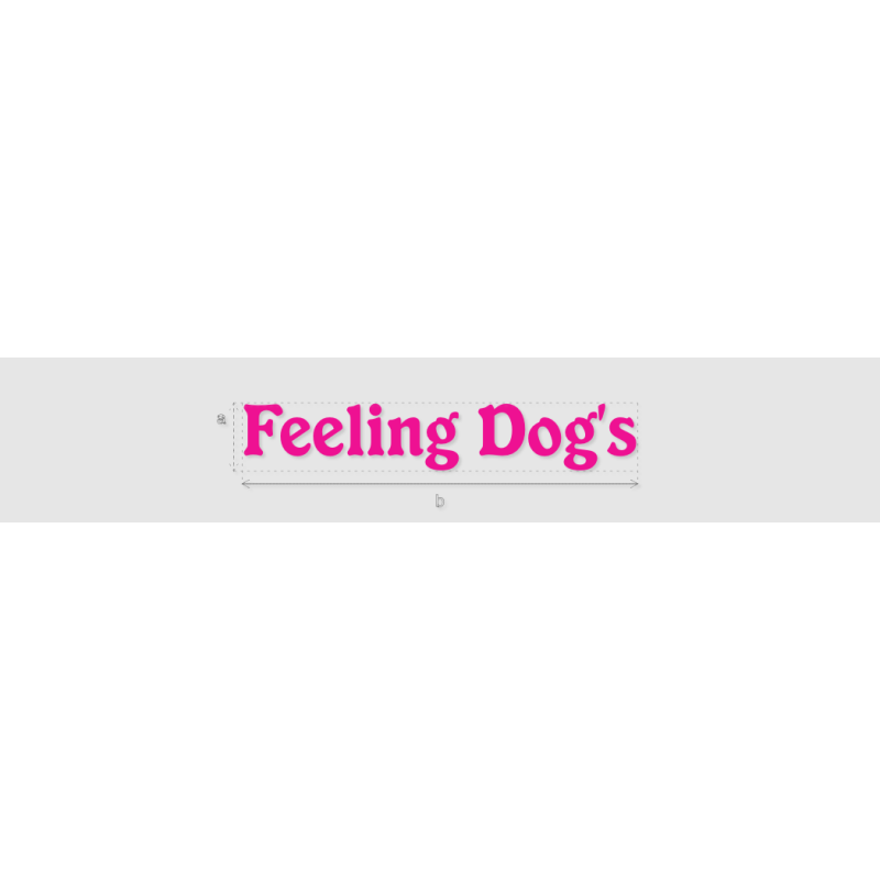 Découpe de lettres : "Feeling Dog's"