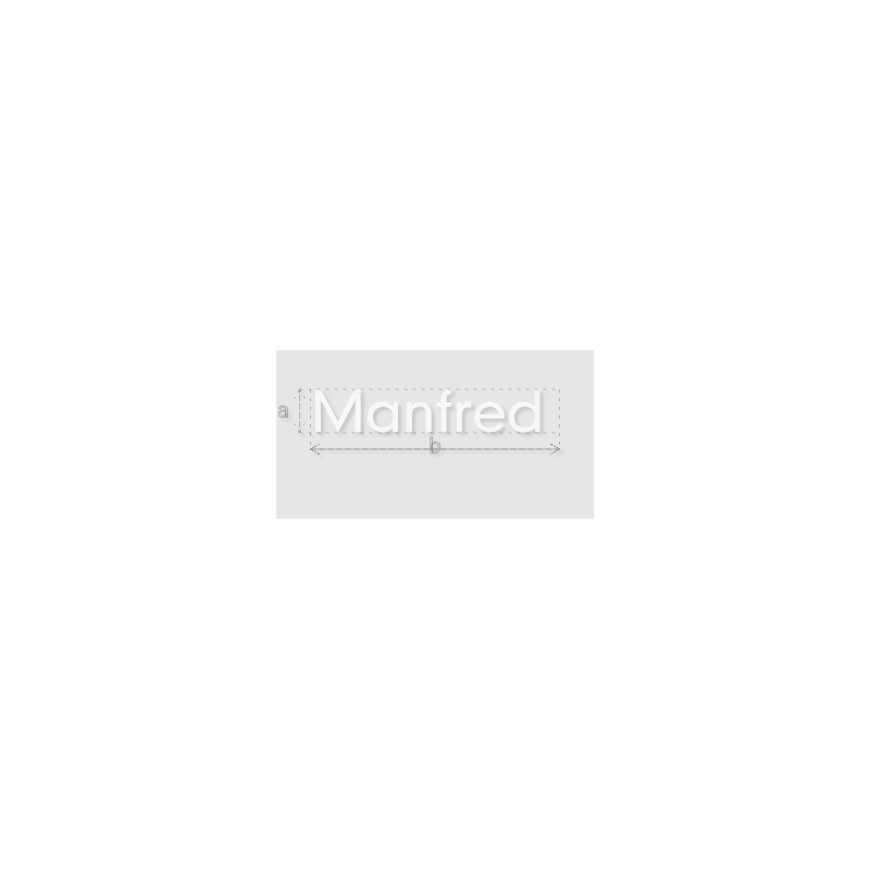 Découpe de lettres : "Manfred "