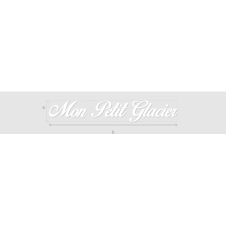 Découpe de lettres : "Mon Petit Glacier"