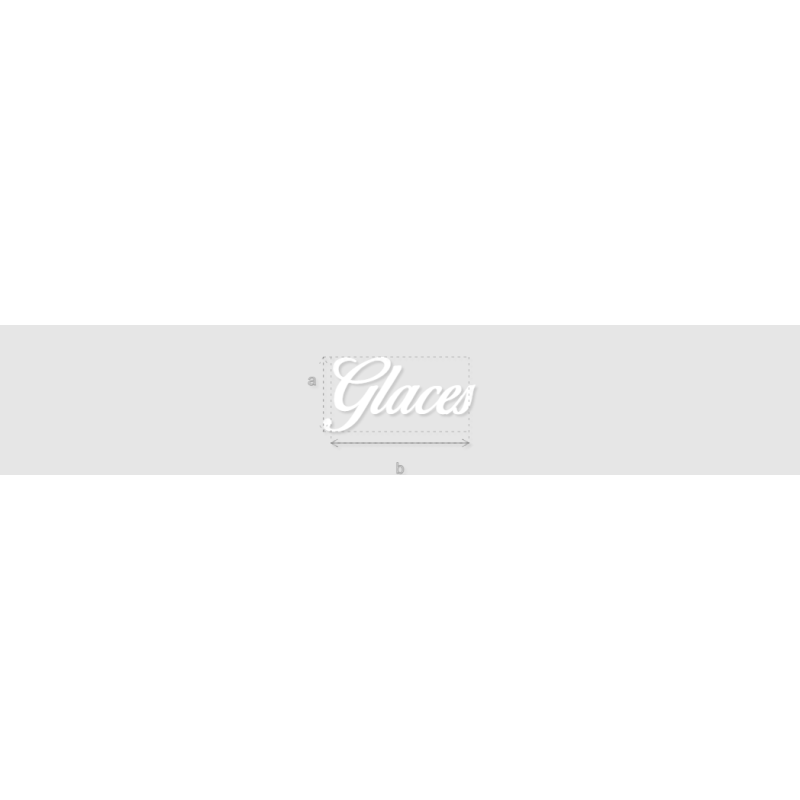 Découpe de lettres : "Glaces"