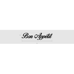 Découpe de lettres : "Bon...