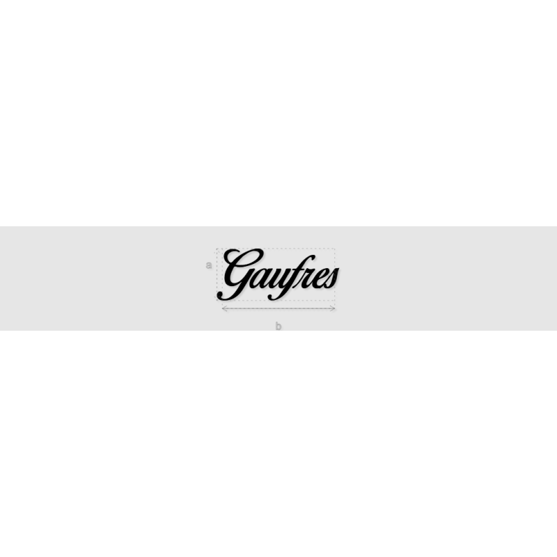 Découpe de lettres : "Gaufres"