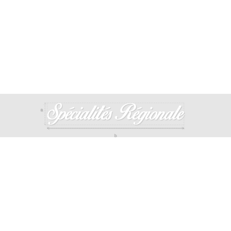 Découpe de lettres : "Spécialités Régionale"