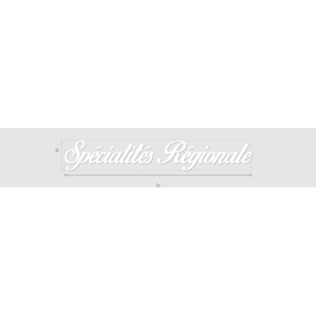 Découpe de lettres : "Spécialités Régionale"