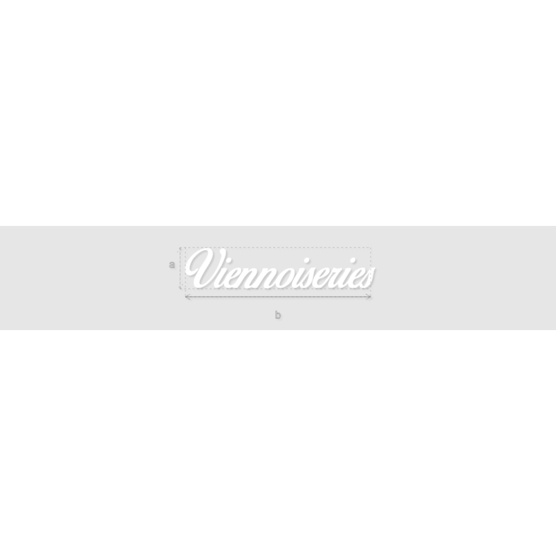 Découpe de lettres : "Viennoiseries"