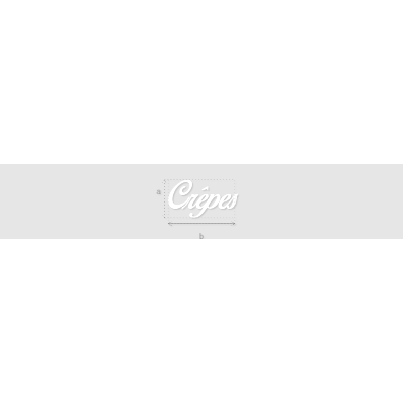 Découpe de lettres : "Crêpes"