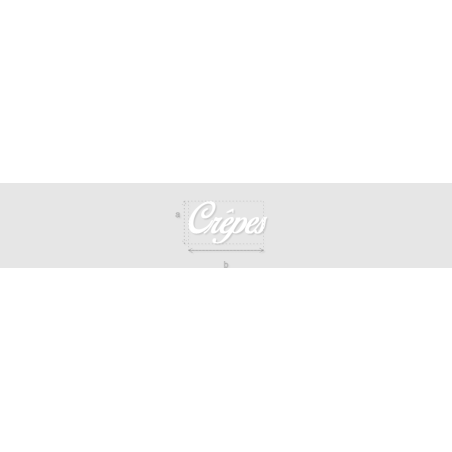 Découpe de lettres : "Crêpes"