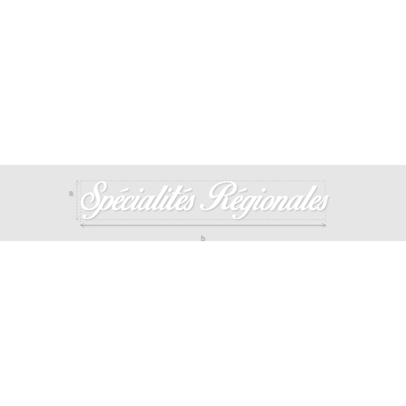 Découpe de lettres : "Spécialités Régionales"