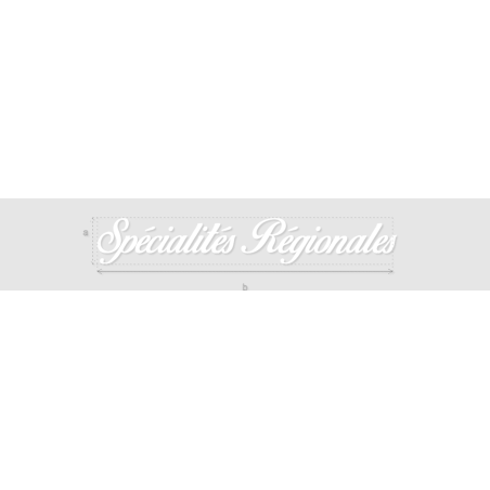 Découpe de lettres : "Spécialités Régionales"