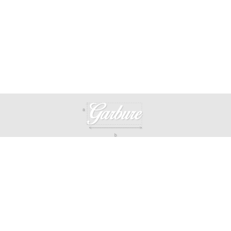 Découpe de lettres : "Garbure"