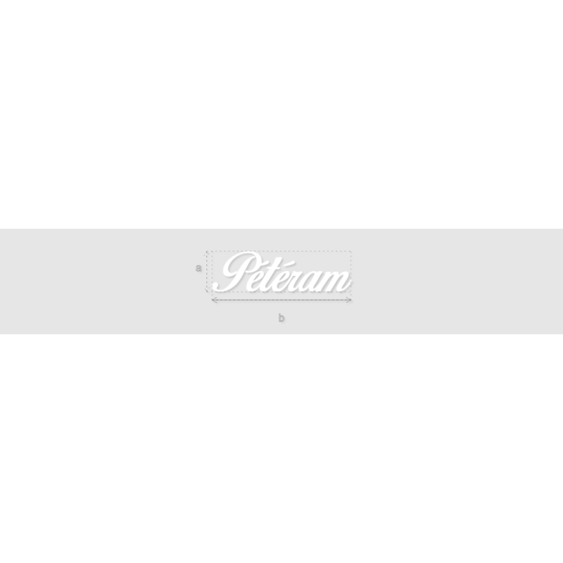 Découpe de lettres : "Pétéram"