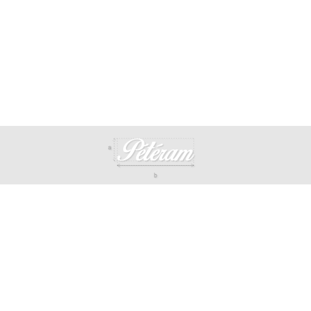 Découpe de lettres : "Pétéram"