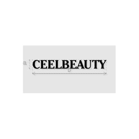 Découpe de lettres : "CEELBEAUTY"