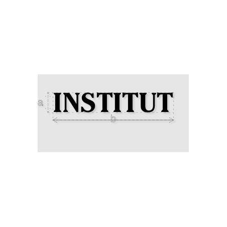 Découpe de lettres : "INSTITUT"