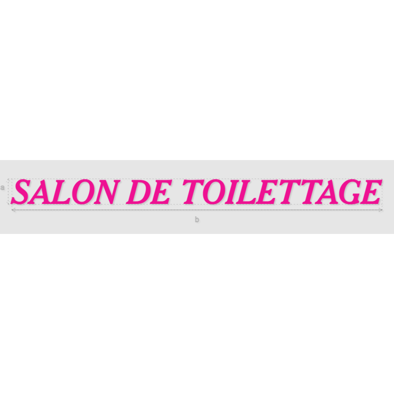 Découpe de lettres : "SALON DE TOILETTAGE"