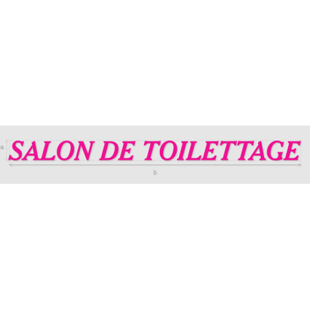Découpe de lettres : "SALON DE TOILETTAGE"