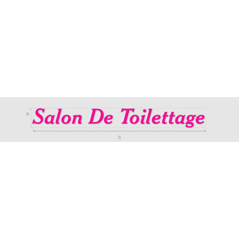 Découpe de lettres : "Salon De Toilettage"