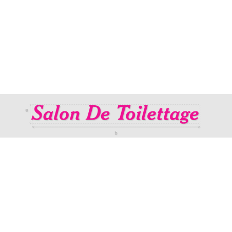 Découpe de lettres : "Salon De Toilettage"