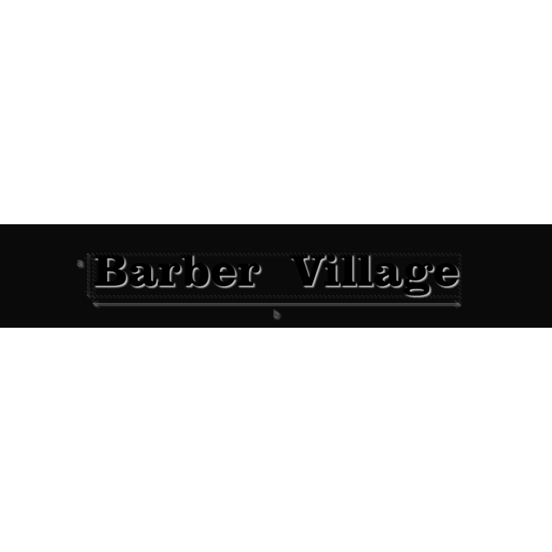 Découpe de lettres : "Barber  Village"