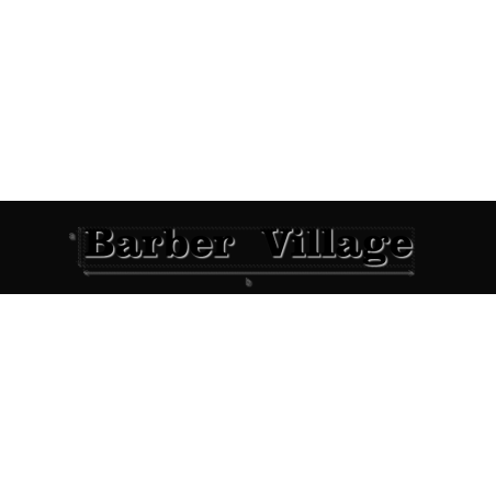 Découpe de lettres : "Barber  Village"