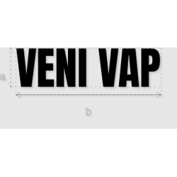 Découpe de lettres : "VENI...
