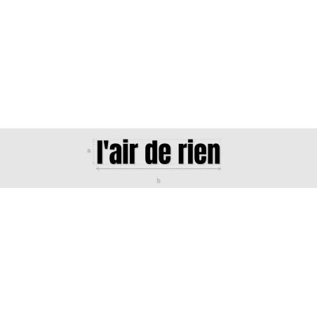 Découpe de lettres : "l'air de rien"