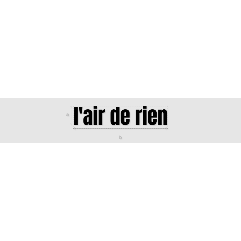 Découpe de lettres : "l'air de rien"