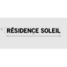 Découpe de lettres : "RÉSIDENCE SOLEIL"