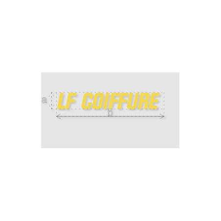 Découpe de lettres : "LF COIFFURE "