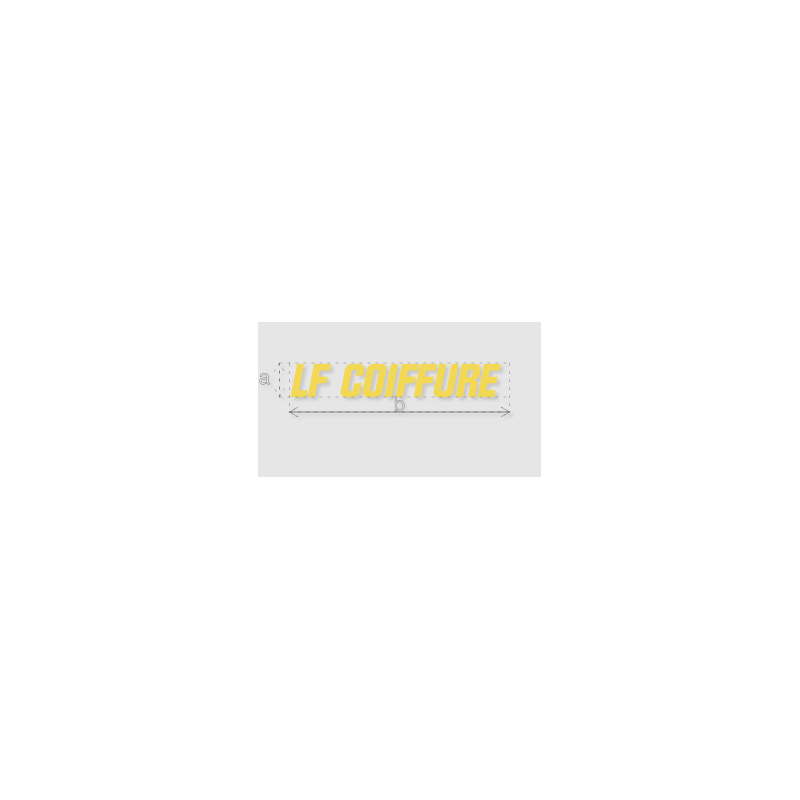 Découpe de lettres : "LF COIFFURE "