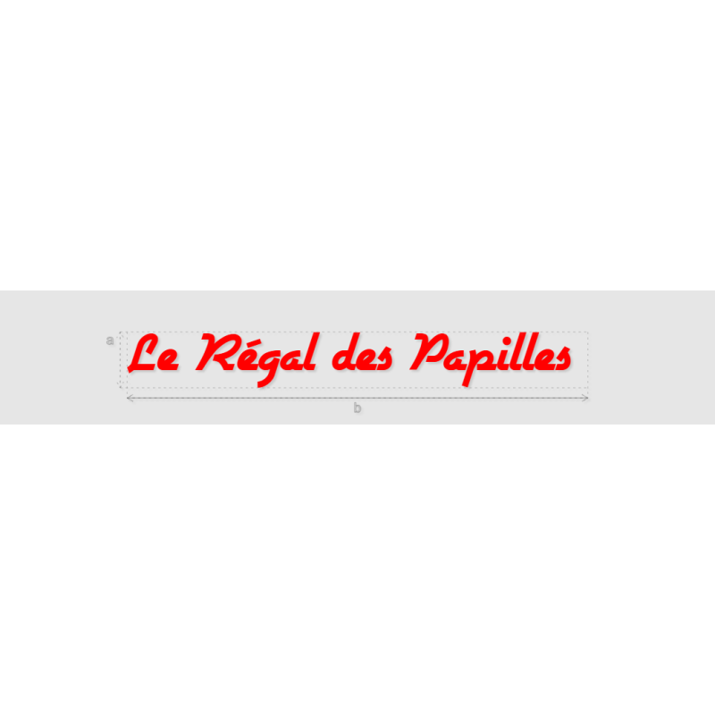 Découpe de lettres : "Le Régal des Papilles "