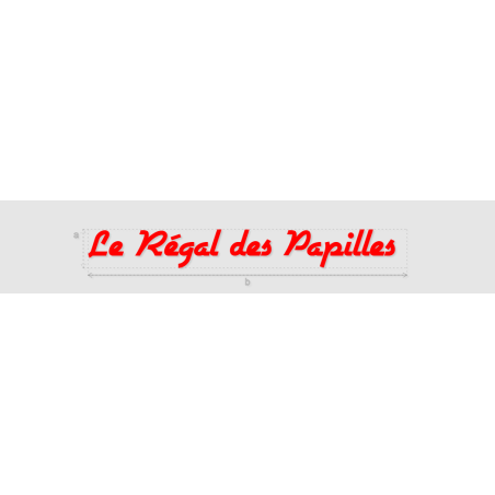 Découpe de lettres : "Le Régal des Papilles "