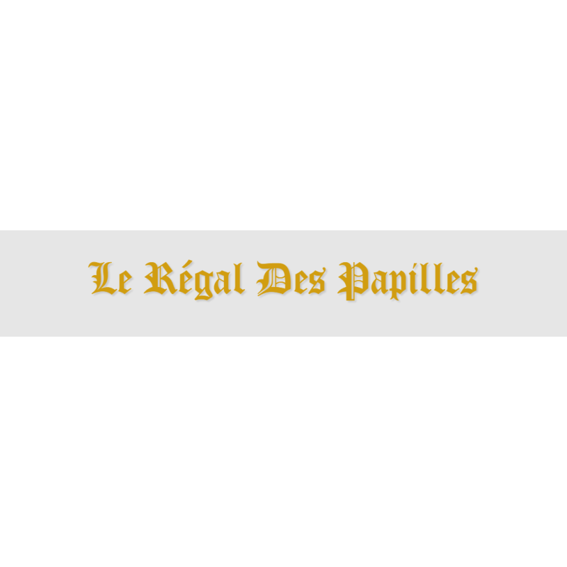 Découpe de lettres : "Le Régal Des Papilles"