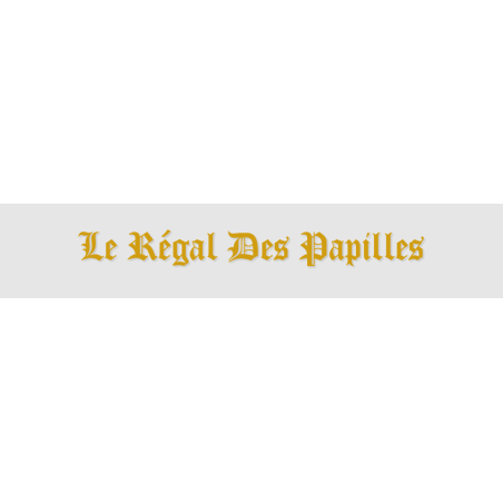 Découpe de lettres : "Le Régal Des Papilles"