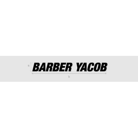 Découpe de lettres : "BARBER YACOB"
