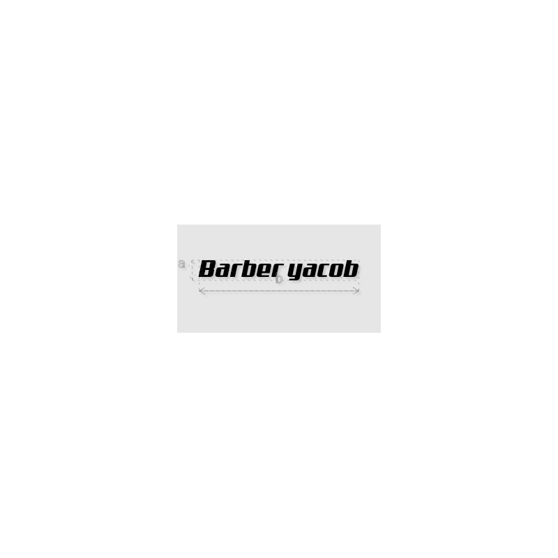 Découpe de lettres : "Barber yacob"