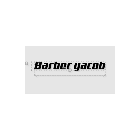 Découpe de lettres : "Barber yacob"