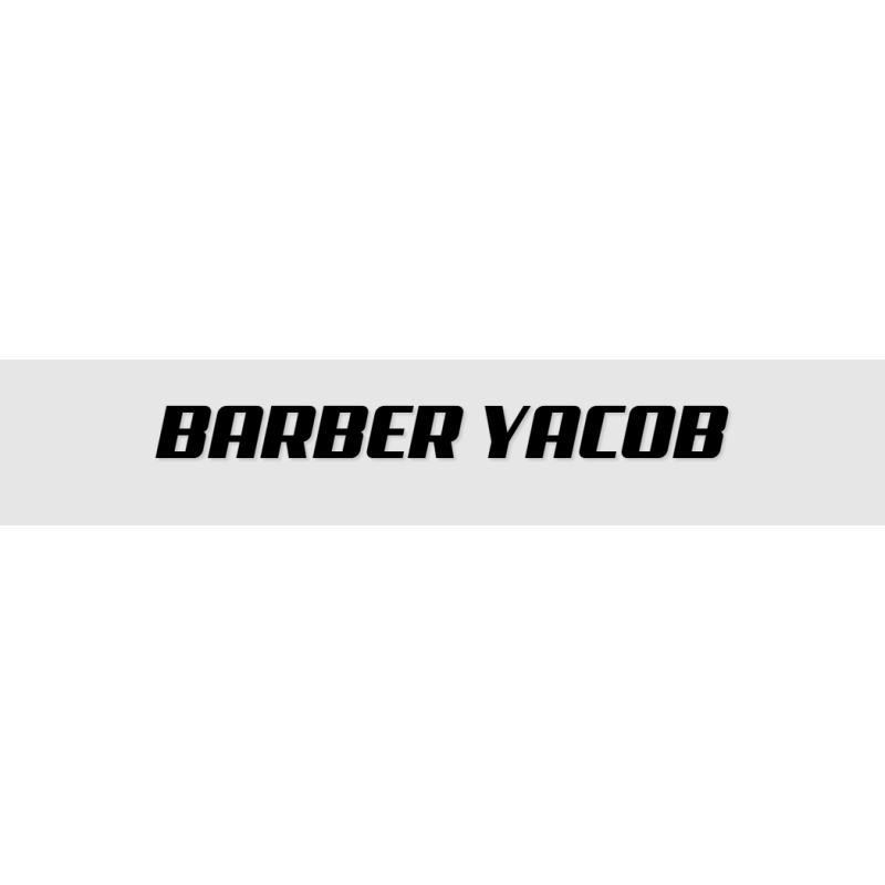 Découpe de lettres : "BARBER YACOB"