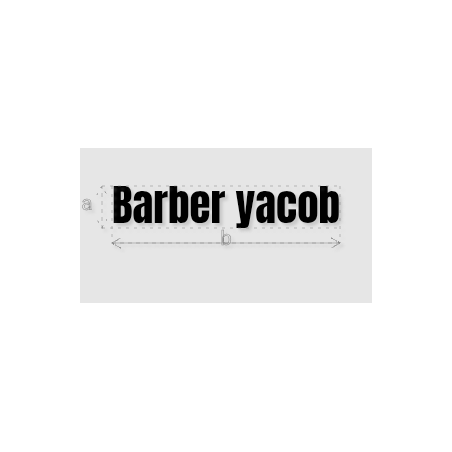 Découpe de lettres : "Barber yacob"