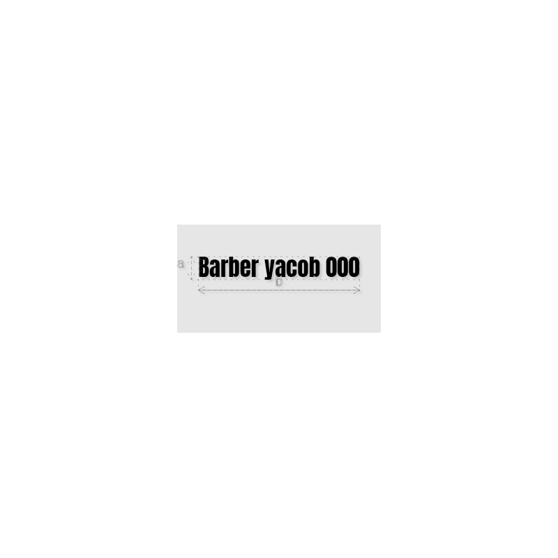 Découpe de lettres : "Barber yacob 000"
