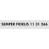 Découpe de lettres : "SEMPER FIDELIS 11 31 266"