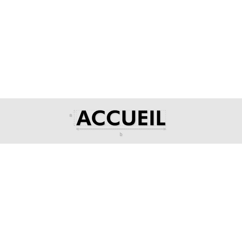 Découpe de lettres : "ACCUEIL"