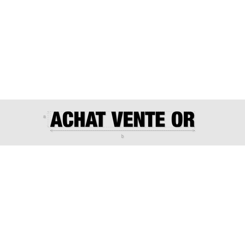 Découpe de lettres : "ACHAT VENTE OR"