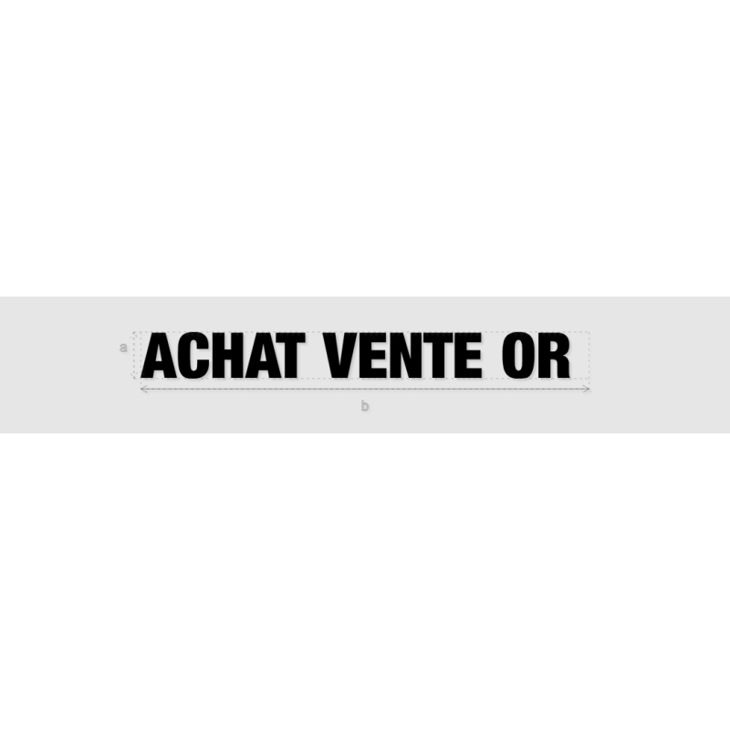 Découpe de lettres : "ACHAT VENTE OR "