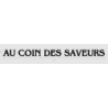 Découpe de lettres : "AU COIN DES SAVEURS"