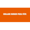 Découpe de lettres : "GRILLADE BURGER PIZZA PÂTE "