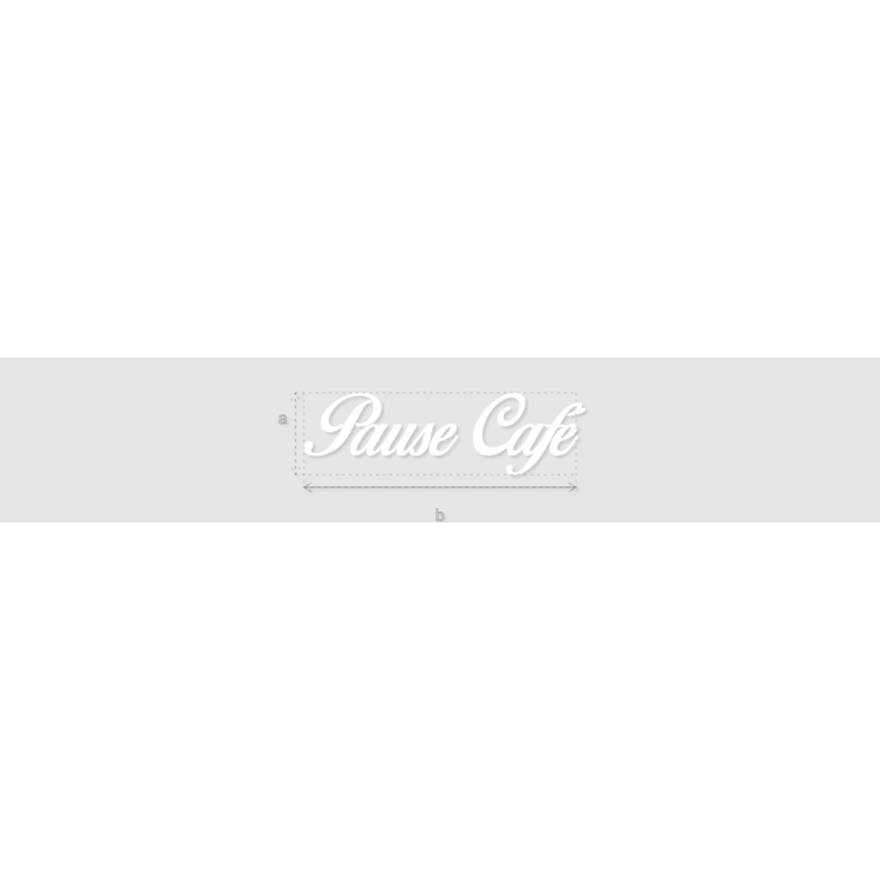 Découpe de lettres : "Pause Café"