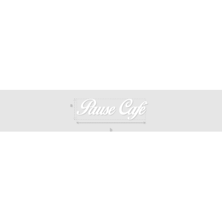 Découpe de lettres : "Pause Café"